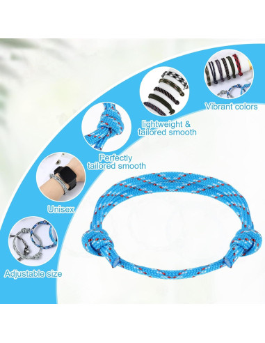 10 Pulseras Trenzadas Ymapinc Coloridas Ajustables para Hombres