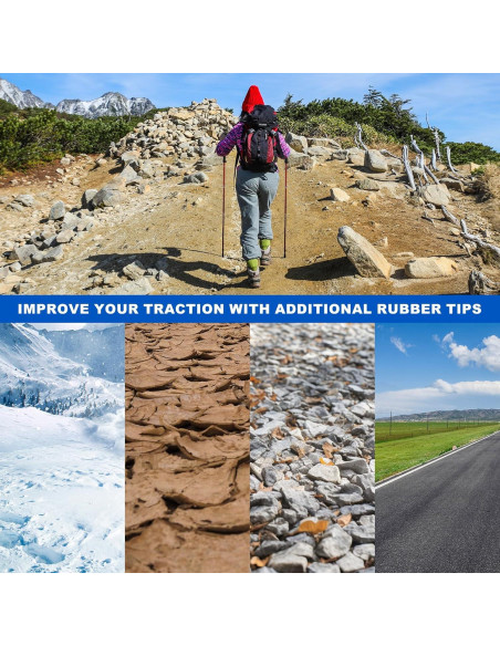 Bastones de Trekking Plegables WHDZHSHD Aluminio 130 cm 2 Pcs