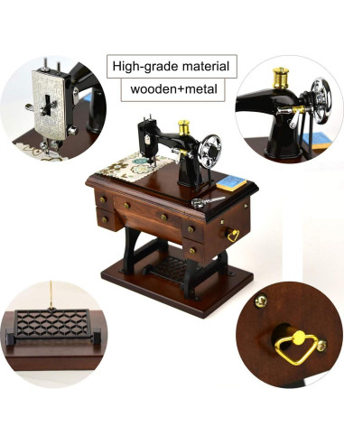 Caja de Música Vintage de Máquina de Coser Mr.Winder - Fur Elise