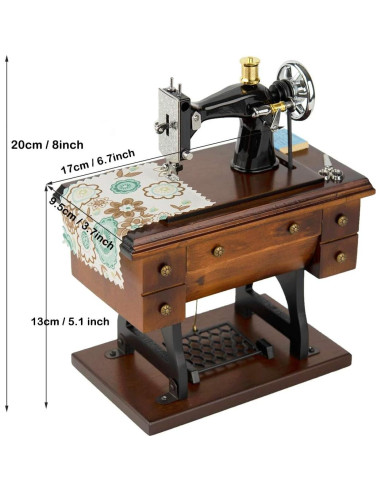 Caja de Música Vintage de Máquina de Coser Mr.Winder - Fur Elise