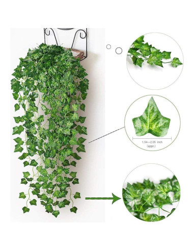 Guirnalda de Hiedra Artificial Comtelek 12 hebras 2,13m