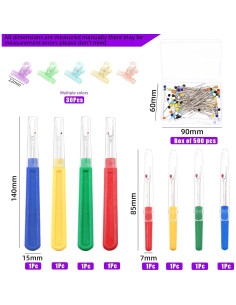 Juego de Costura Swpeet 538Pcs con Descosedores y Alfileres 2