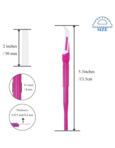 Cortador de Costura HAHIYO Rosa Ergonómico 2 Piezas 13.5 cm