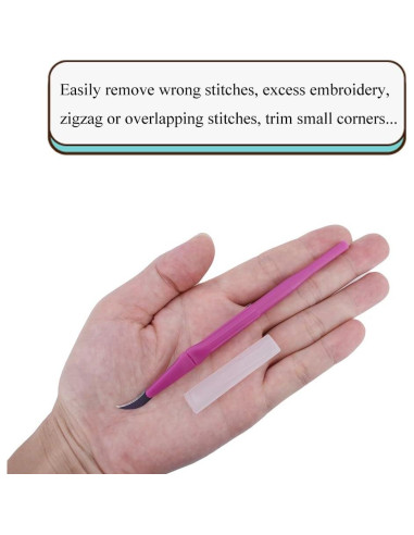 Cortador de Costura HAHIYO Rosa Ergonómico 2 Piezas 13.5 cm