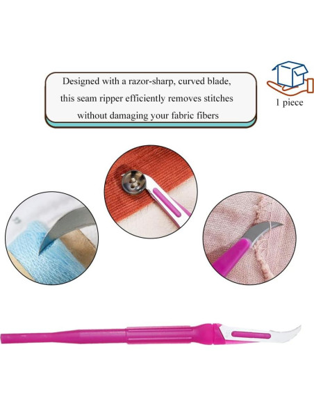 Cortador de Costura HAHIYO Rosa Ergonómico 2 Piezas 13.5 cm