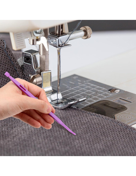 2 Agujas de Coser de Plástico Moradas con Bolsa de Almacenamiento