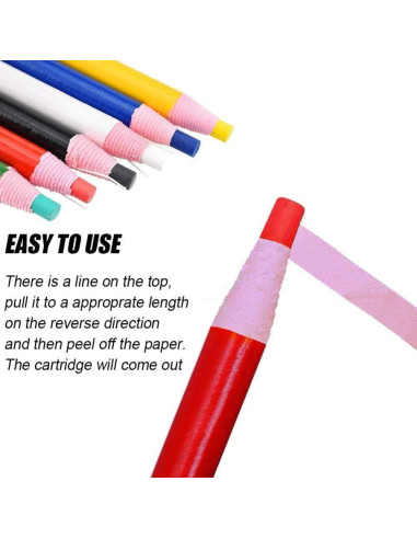 12 Lápices de Marcado de Costura Lohas Select - 6 Colores