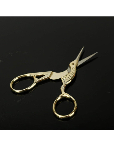 Tijeras de Bordado AQUEENLY 2 Pcs Acero Inoxidable Dorado 10 cm