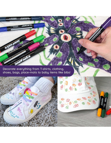 Juego de Marcadores de Tela U.S. Art Supply 20 Colores Doble Punta