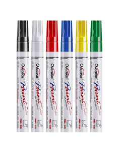 Marcadores de Pintura Permanentes Overseas, 6 Colores, 2mm