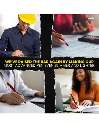 Bolígrafo BASTION Slim de Lujo Aluminio Rojo Punta Fina