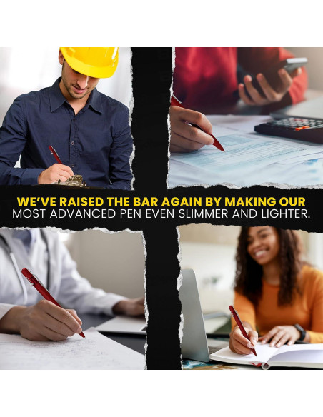 Bolígrafo BASTION Slim de Lujo Aluminio Rojo Punta Fina