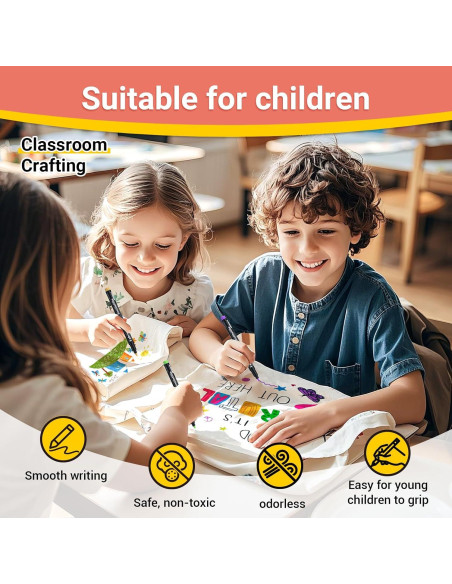 Marcadores de Tela JR.WHITE Set de 24 Colores Permanentes Marcadores de Tela JR.WHITE Set de 24 Colores Permanentes