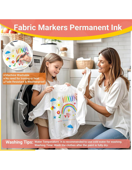 Marcadores de Tela JR.WHITE Set de 24 Colores Permanentes Marcadores de Tela JR.WHITE Set de 24 Colores Permanentes