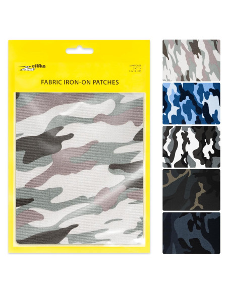 Parche Termoadhesivo Militar ZEFFFKA 5 Piezas 12.7x17.8 cm