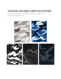 Parche Termoadhesivo Militar ZEFFFKA 5 Piezas 12.7x17.8 cm 2