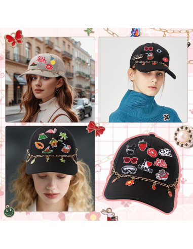 Kit de Parches y Cadenas Quorineo 87 Piezas para Gorras DIY