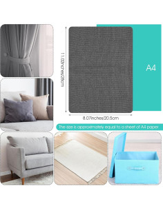 Kit de Parches de Reparación Autoadhesivos ElevateTech 3 Pcs Lino Gris 2