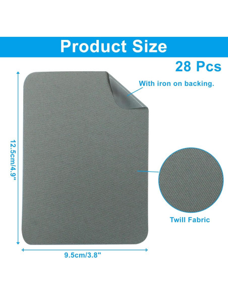 28 Parches de Planchar Multicolores Vibedor 9.4x12.4 cm