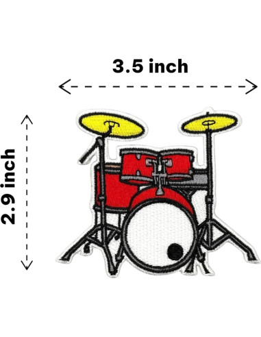 Parche Bordado Planchar 8.89 cm Genérico - Rojo/Amarillo/Negro