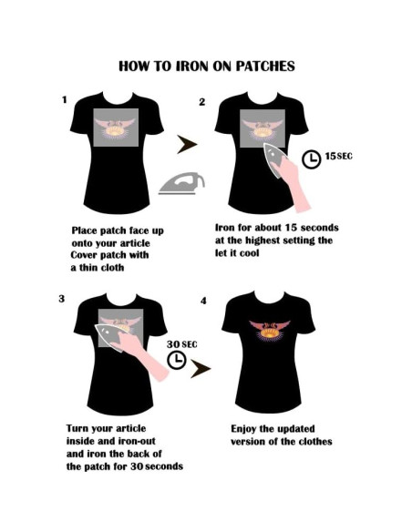 Parche Bordado Planchar 8.89 cm Genérico - Rojo/Amarillo/Negro