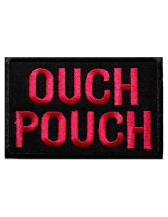Parche Bordado Ouch Pouch Rojo y Negro 7.62x5.08 cm