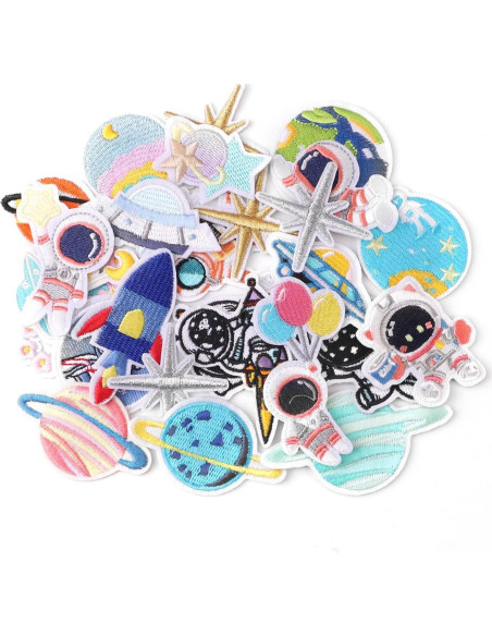 26 Parches Termoadhesivos Espaciales OEMOO para Ropa y Accesorios