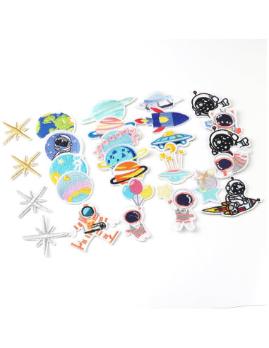 26 Parches Termoadhesivos Espaciales OEMOO para Ropa y Accesorios