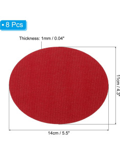 Parche de Planchar PATIKIL 8 Piezas Terciopelo Rojo 14x11 cm 2