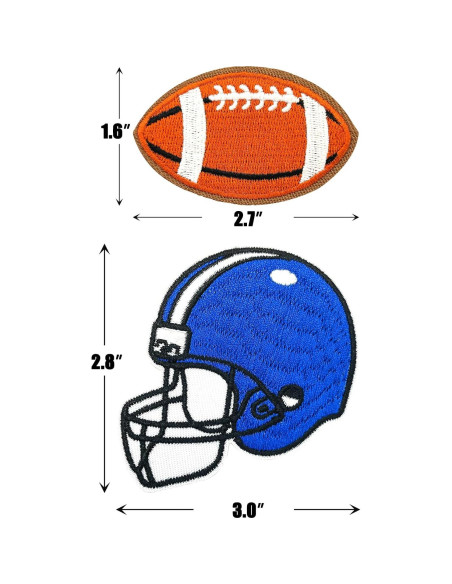 Paquete de 4 Parches Bordados de Fútbol Lesonwo - Planchar o Coser