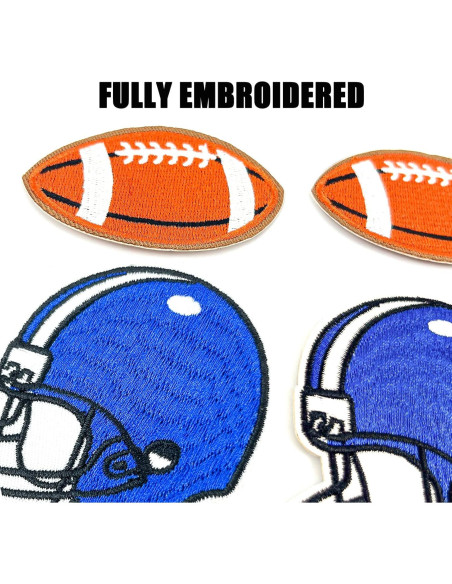 Paquete de 4 Parches Bordados de Fútbol Lesonwo - Planchar o Coser
