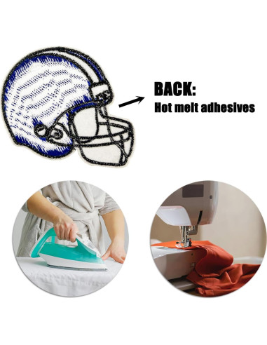 Paquete de 4 Parches Bordados de Fútbol Lesonwo - Planchar o Coser