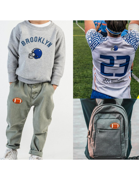 Paquete de 4 Parches Bordados de Fútbol Lesonwo - Planchar o Coser