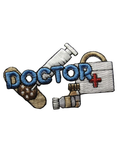Parche Bordado Enfermera Doctor ETDesign 6.99x4.13 cm