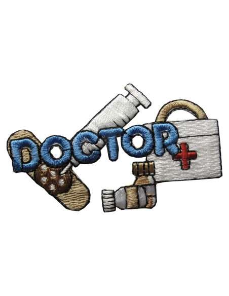 Parche Bordado Enfermera Doctor ETDesign 6.99x4.13 cm