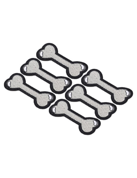 Parche de Hierro Naroote Hueso de Perro 6x2.8 cm - 6 Piezas