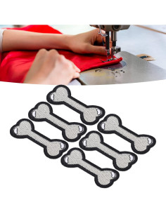 Parche de Hierro Naroote Hueso de Perro 6x2.8 cm - 6 Piezas 2