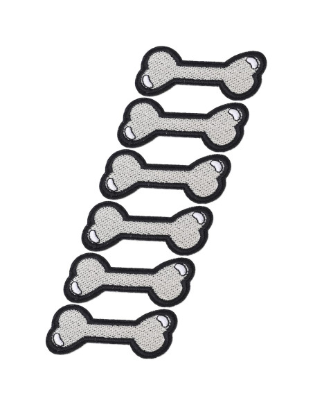 Parche de Hierro Naroote Hueso de Perro 6x2.8 cm - 6 Piezas