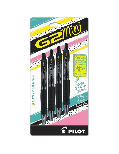 Bolígrafo de Gel Pilot G2 Mini Retráctil 0.7mm Tinta Negra