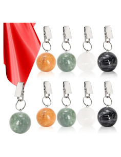 Pesas para Manteles Goaste 8 Piezas Mármol Clips Acero Inoxidable