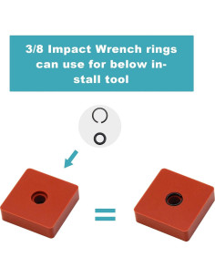 10 Anillos de Retención RURBRIN para Llave de Impacto 3/8" 2