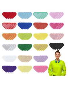 88 Parches de Corazón Bordados Ipercox para Planchar 2.5cm