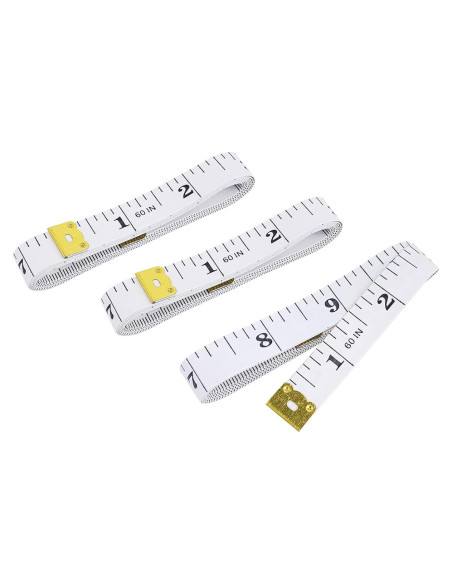 Set de 3 Cintas Métricas Suaves KTOJOY 152.4 cm Doble Escala