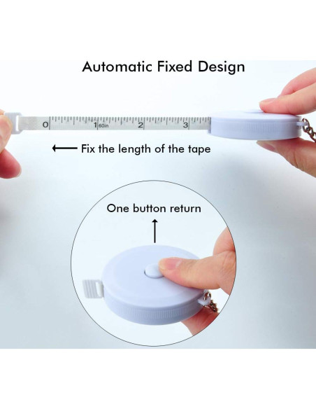 Cinta Métrica Retráctil VAXATO 1.5M Doble Cara 2PCS