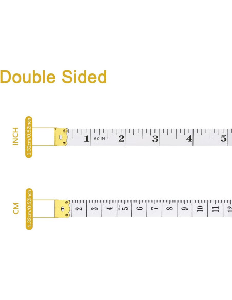 Set de 3 Cintas Métricas Suaves KTOJOY 152.4 cm Doble Escala