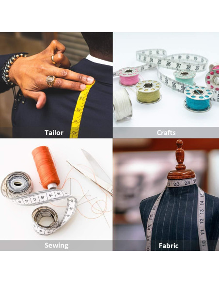 Cinta Métrica Retráctil VAXATO 1.5M Doble Cara 2PCS