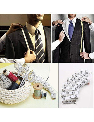 Set de 3 Cintas Métricas Suaves KTOJOY 152.4 cm Doble Escala