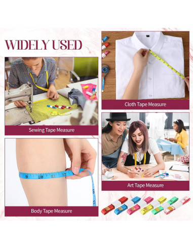 Cinta Métrica Suave Macarrie 100 Pcs 150 cm Doble Escala