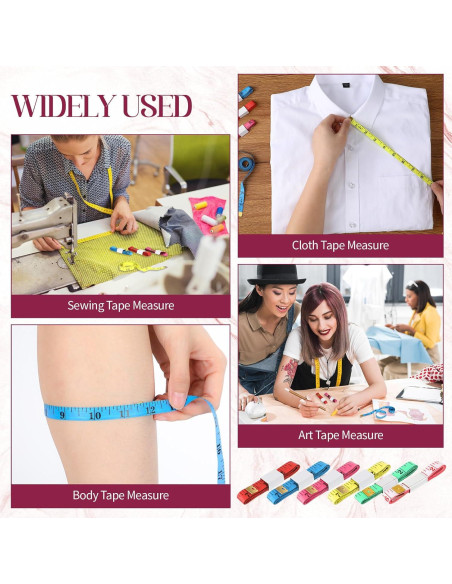 Cinta Métrica Suave Macarrie 100 Pcs 150 cm Doble Escala