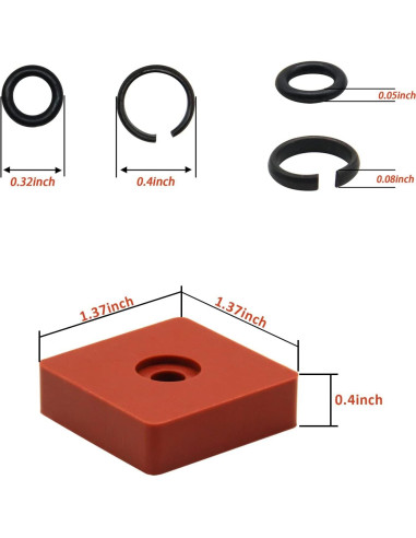 10 Anillos de Retención RURBRIN para Llave de Impacto 3/8"